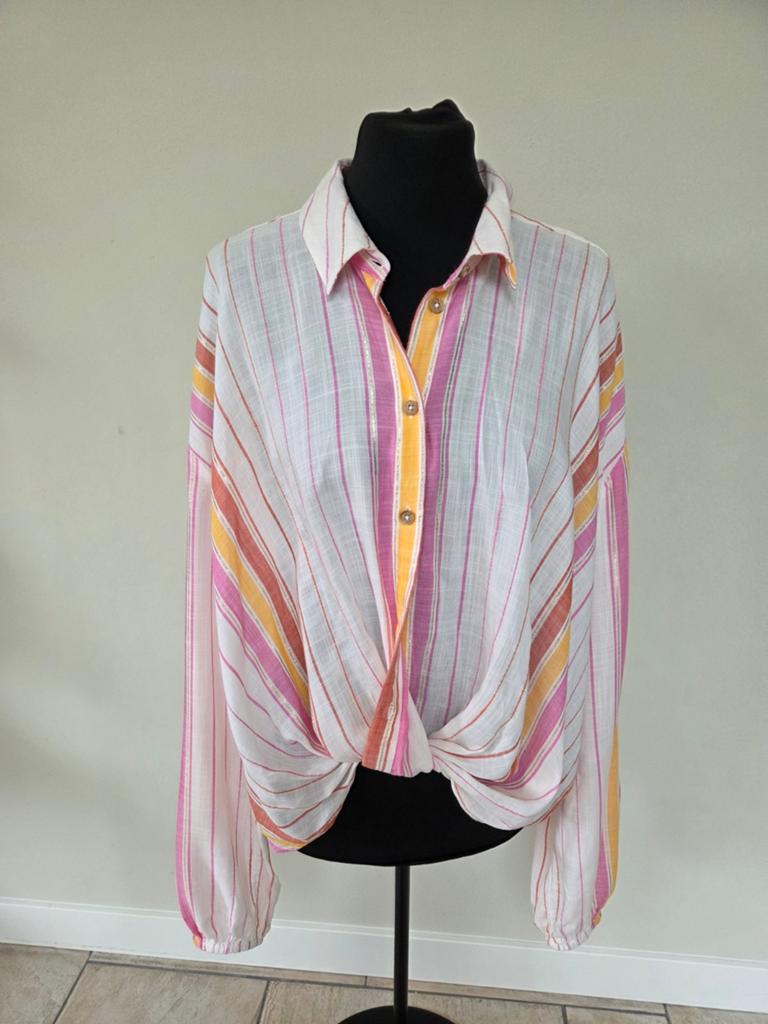 Cotton club blouse, Ophalen of Verzenden, Zo goed als nieuw, Maat 46/48 (XL) of groter, Overige kleuren
