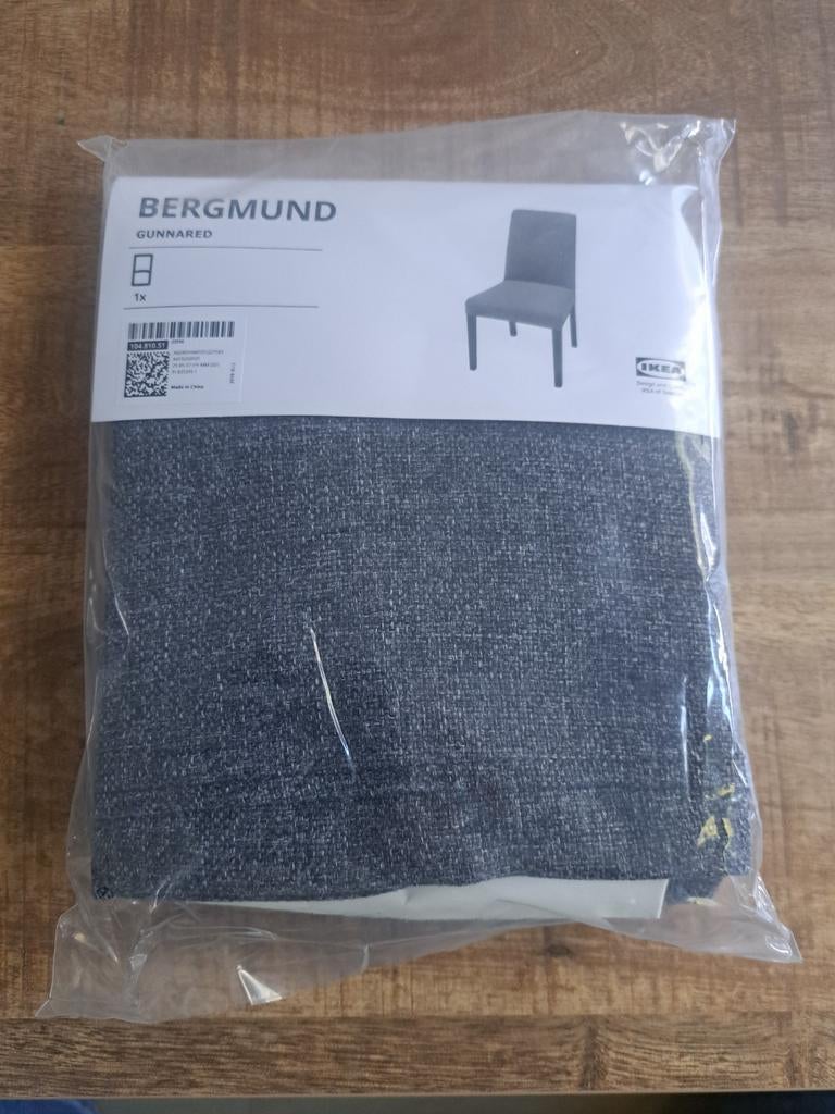 Ikea Bergmund Stoelhoes Gunnared Donkergrijs, Huis en Inrichting, Stoelen, Ophalen, Nieuw, Vijf, Zes of meer stoelen, Modern