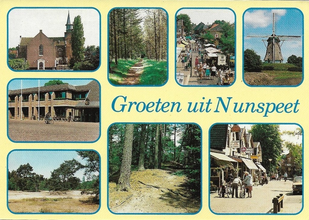 Ansichtkaart  	Nunspeet	8-luik, Verzenden, 1980 tot heden, Gelopen, Gelderland