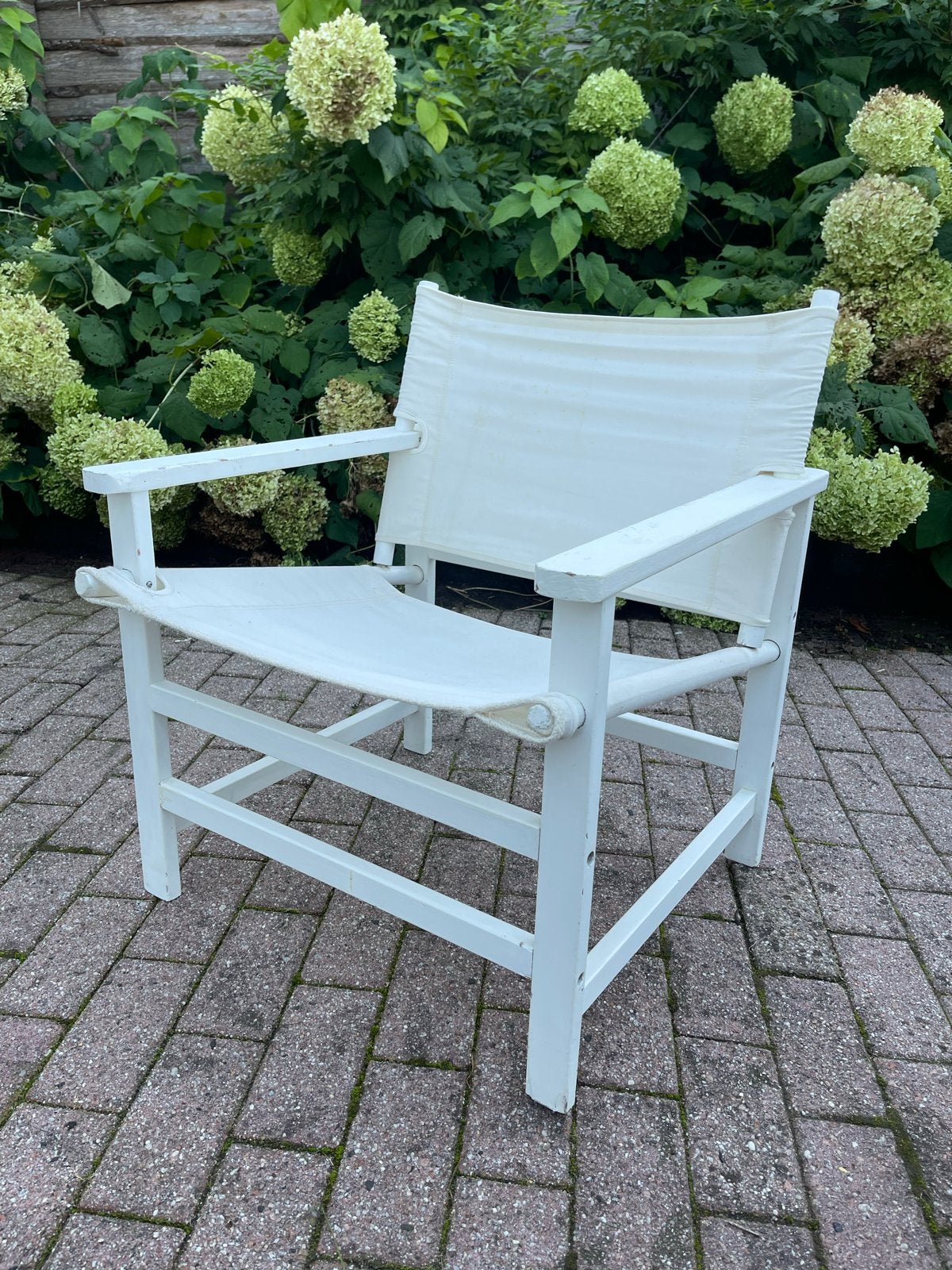 Vintage witte design Safari stoel fauteuil - opknapper, Ophalen