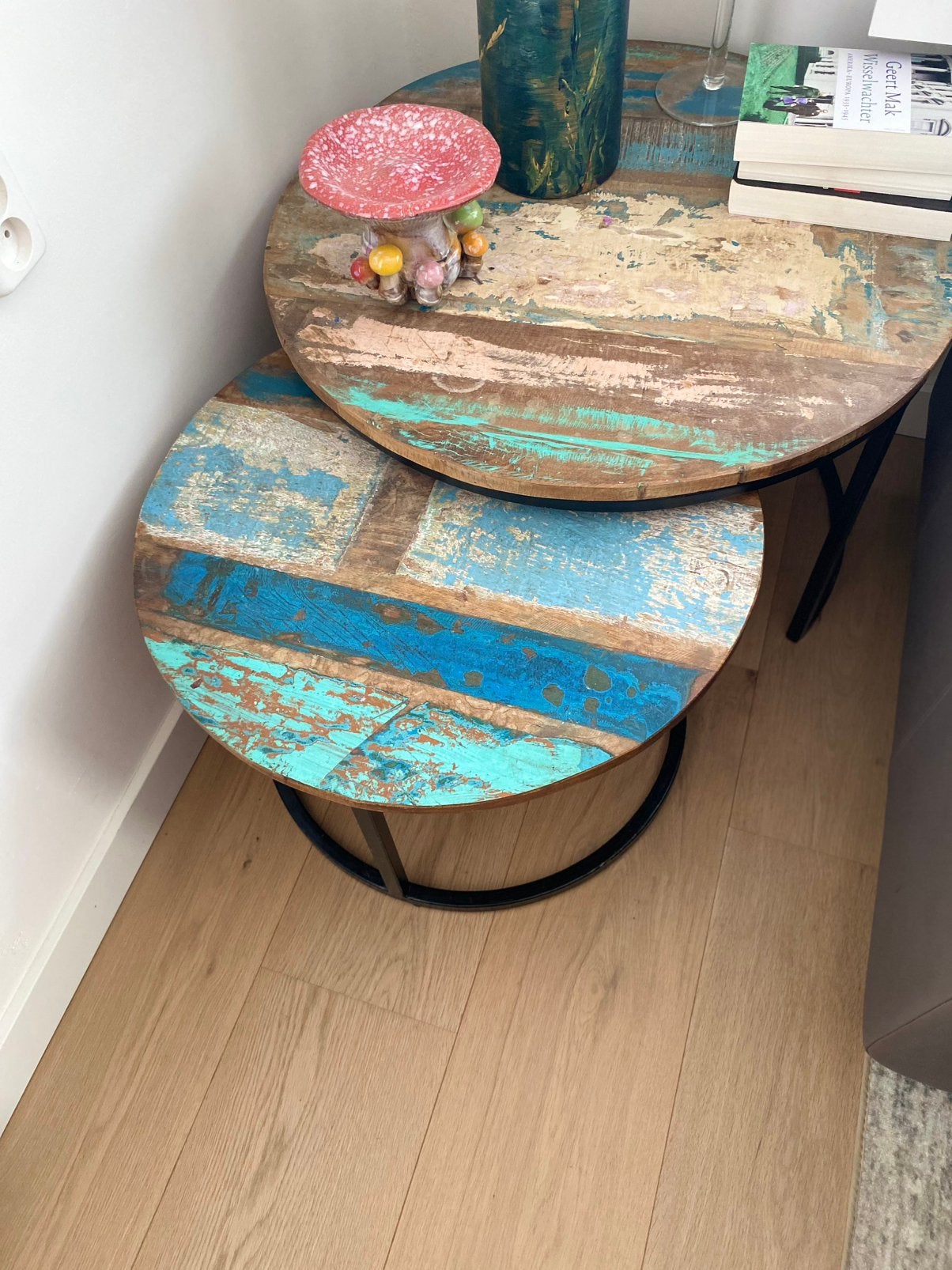 Mooie salontafels, Rond, Zo goed als nieuw, Modern, Minder dan 50 cm