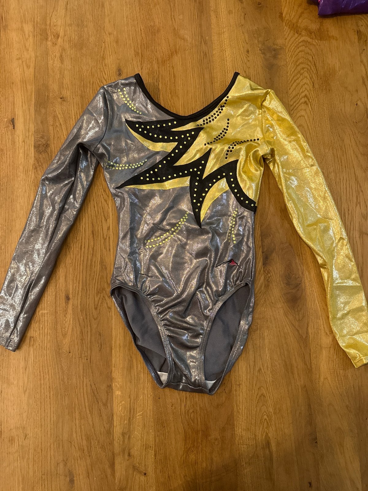 Turnpakje zilver/goud met lange mouwen, Kleding | Dames, Maat 38/40 (M), Overige typen, Ophalen of Verzenden, Gedragen