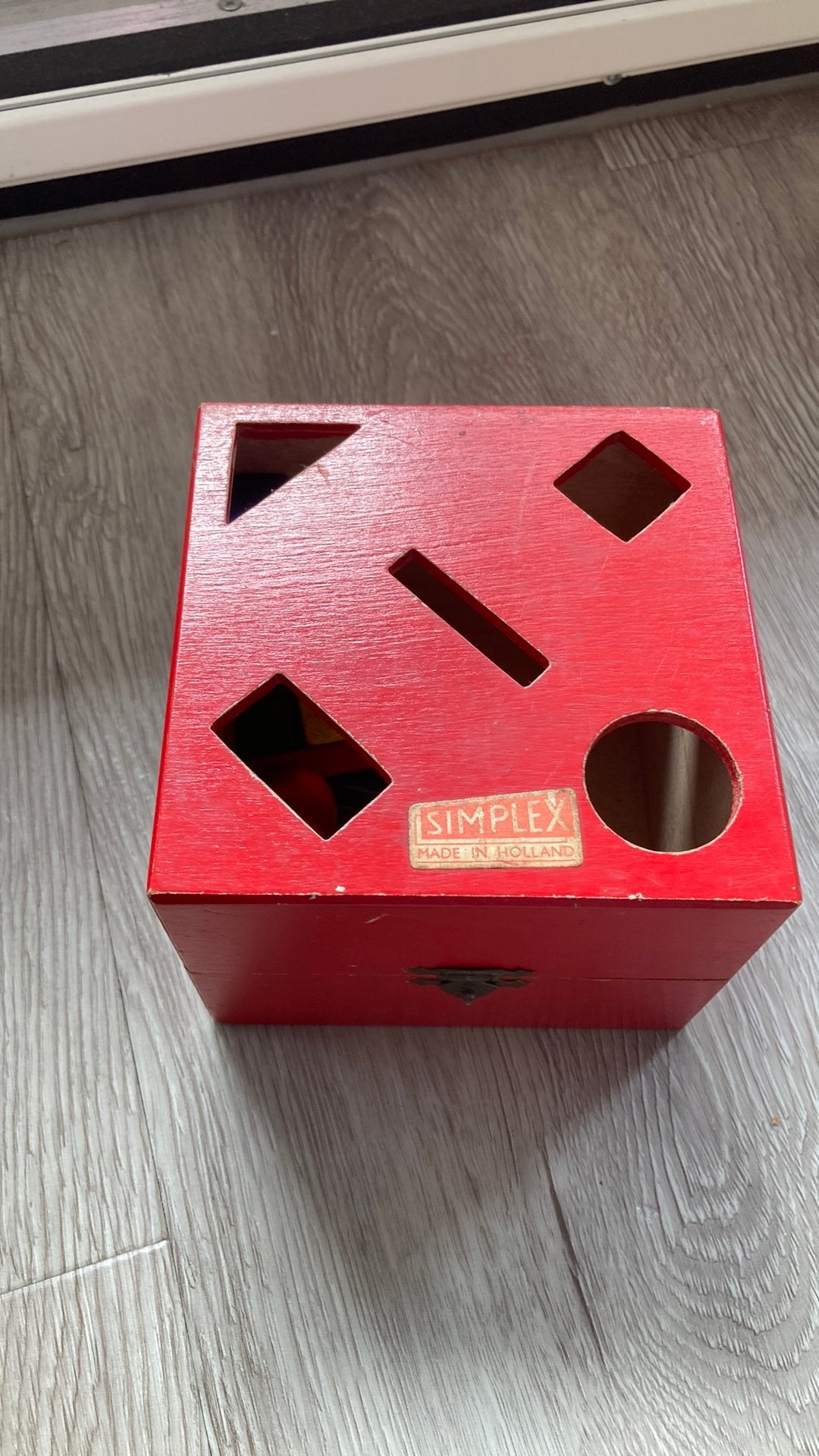 Houten vormen doos,  Simplex, vintage, Antiek en Kunst, Ophalen of Verzenden