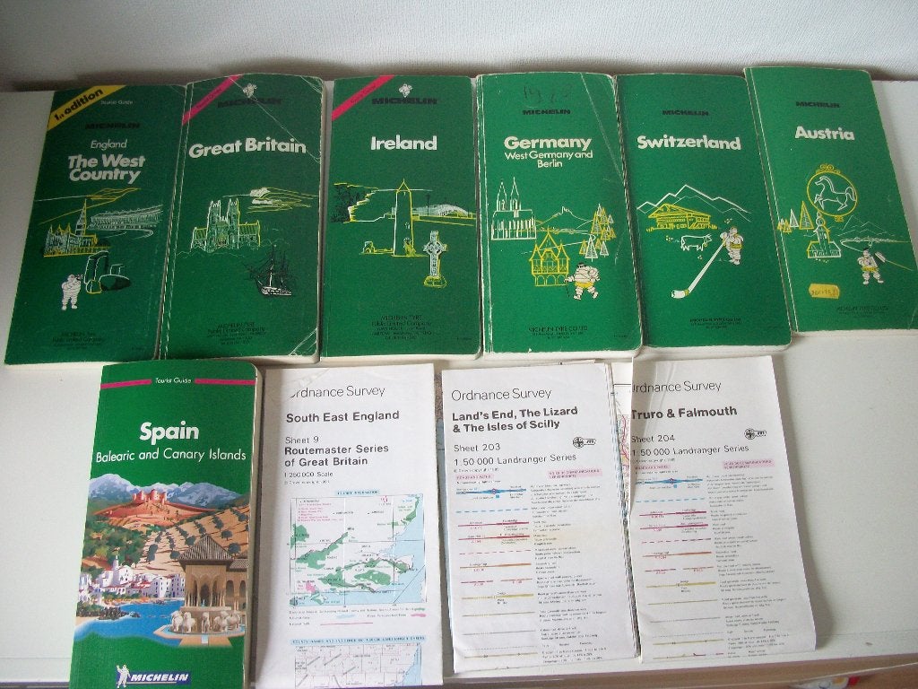 5x Reisgids England Germany - Michelin - zgan - p.stuk, Michelin, Ophalen of Verzenden, Zo goed als nieuw, Reisgids of -boek