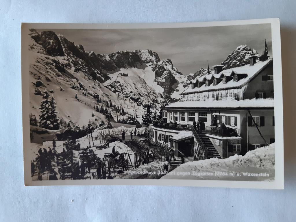 Hans Huber ansichtkaart: Berghut in de Alpen, Oostenrijk, Verzamelen, Foto's en Prenten, Ophalen of Verzenden