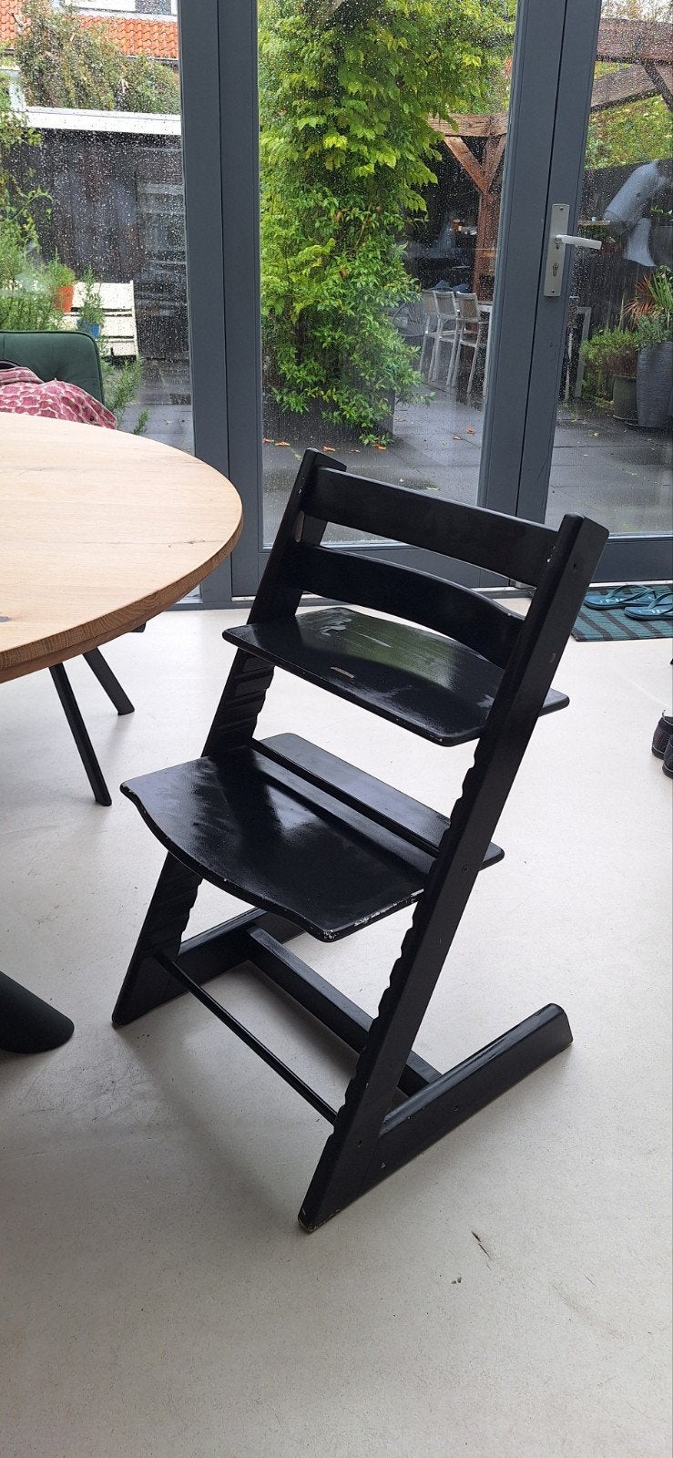 Stokke Tripp Trapp kinderstoel met babyset en tuigje, Ophalen of Verzenden, Gebruikt, Meegroeistoel, Gordel(s)