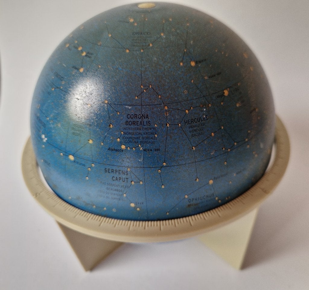 Vintage Scan-Globe sterrenglobe / hemelglobe, Gebruikt, Draaibaar, Ophalen of Verzenden, Metaal