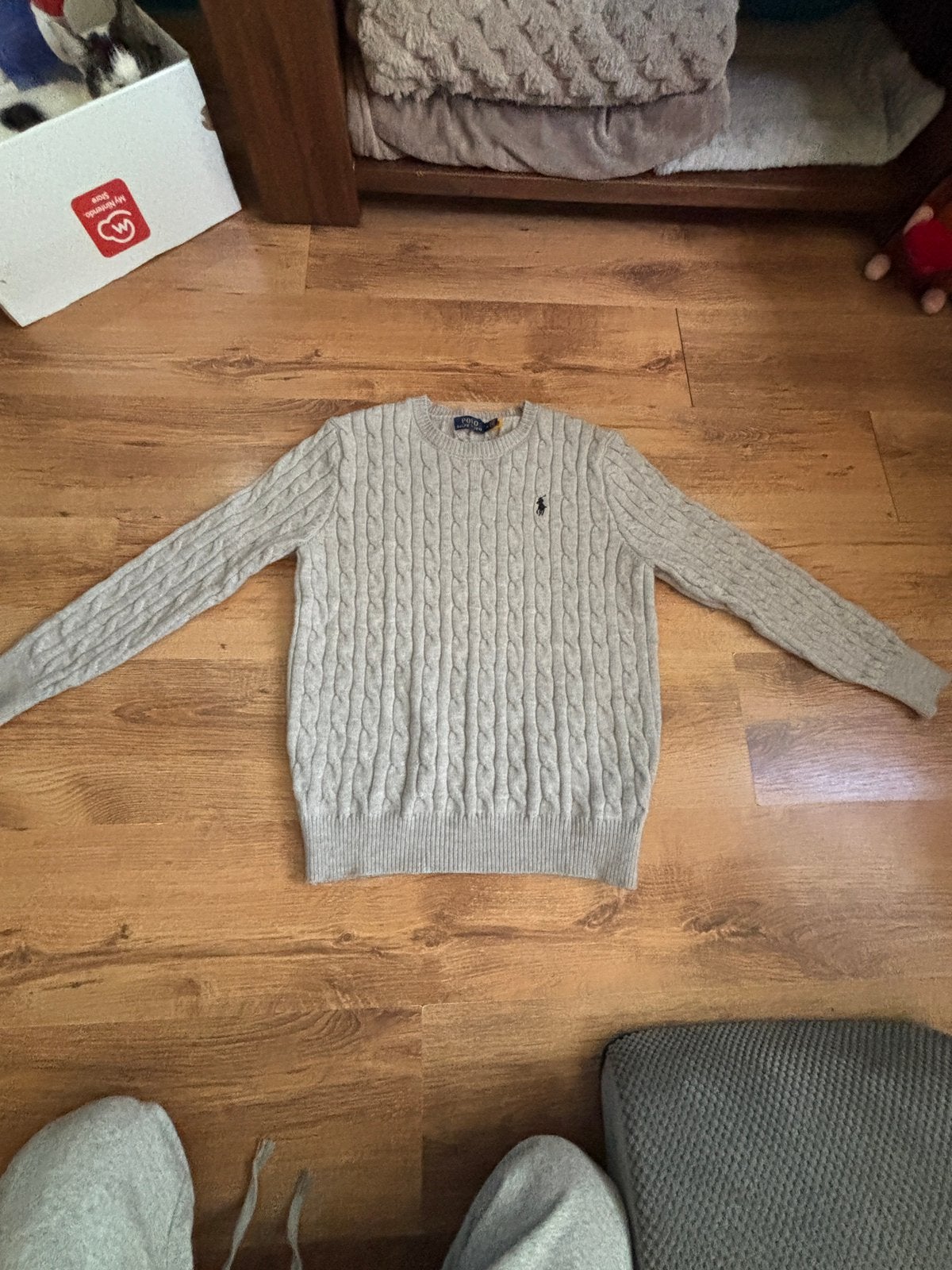 Ralph lauren trui, Kleding | Heren, Ophalen of Verzenden, Zo goed als nieuw, Maat 48/50 (M), Grijs