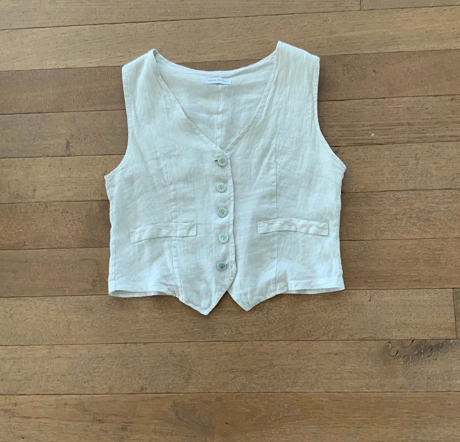 Linnen punt vestje van  Josefine maat M nieuw, Kleding | Dames, Maat 38/40 (M), Beige, Nieuw, Ophalen of Verzenden