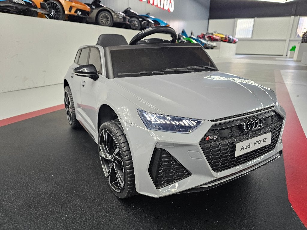 Kinderauto Audi RS6 - soft start - leren zit - 12 volt - RC, Ophalen of Verzenden, Nieuw