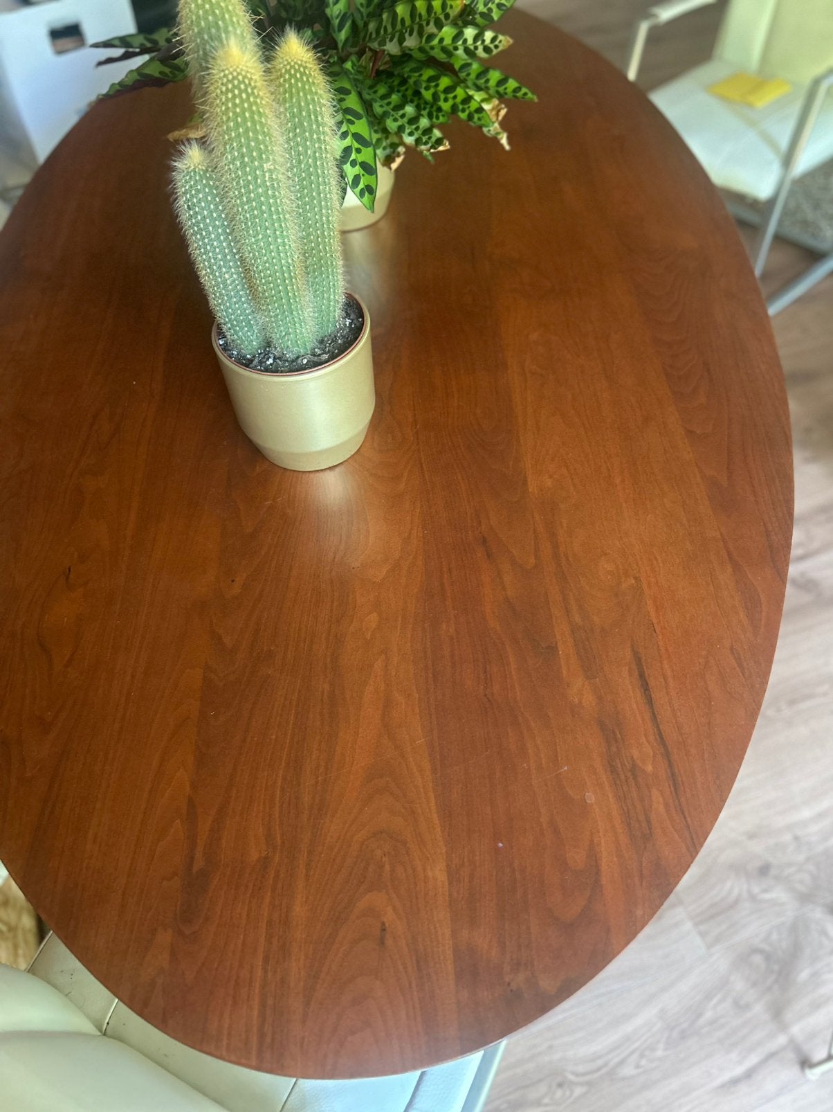 Zeer zware ovale houten eettafel, Huis en Inrichting, Tafels | Eettafels, Ophalen, Gebruikt, 100 tot 150 cm, 200 cm of meer