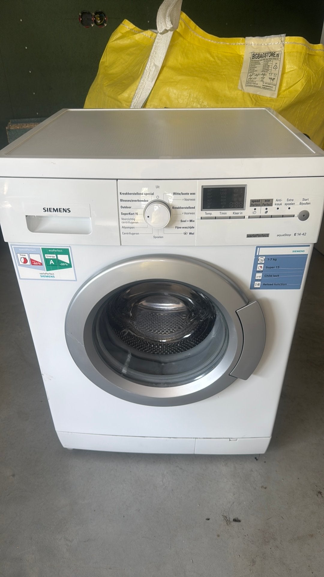 Siemens wasmachine, Ophalen, Gebruikt