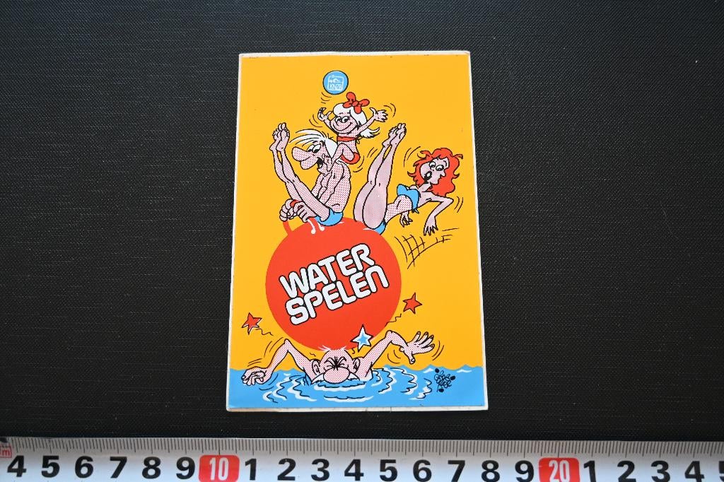 sticker zwemmen strip rob gorter KNZB waterspelen, Verzamelen, Ophalen, Zo goed als nieuw
