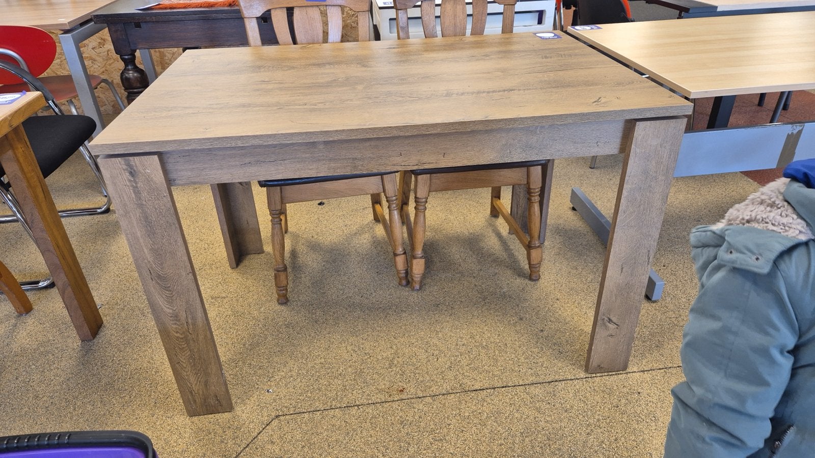 Compacte eettafel voor 4 personen, Ophalen, Gebruikt, 100 tot 150 cm, 50 tot 100 cm