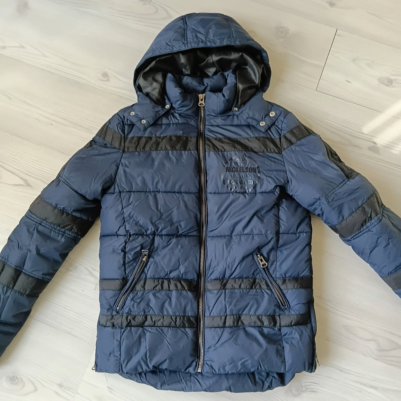Nickelson heren winterjas in size small, Ophalen of Verzenden, Zo goed als nieuw, Maat 46 (S) of kleiner, Blauw
