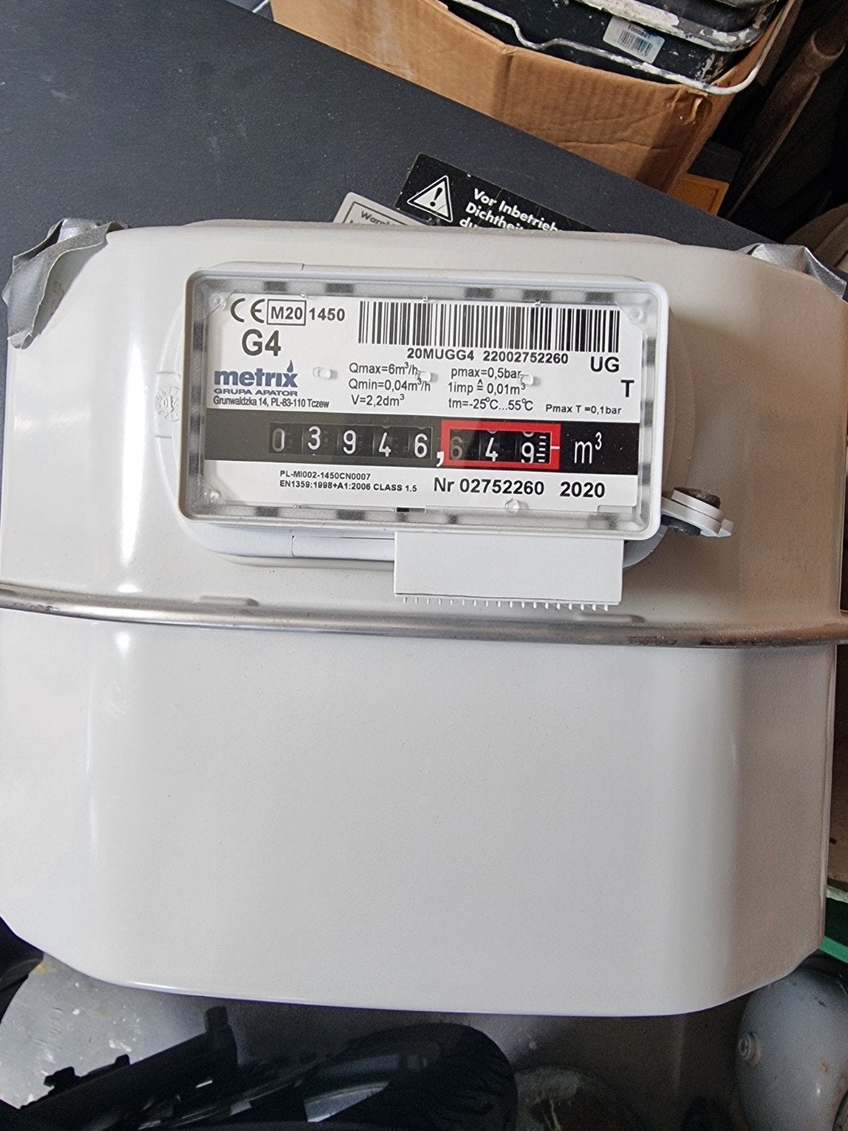 Metrix G4 Gas meter - Nieuwstaat, Doe-het-zelf en Verbouw, Meetapparatuur, Ophalen of Verzenden, Zo goed als nieuw