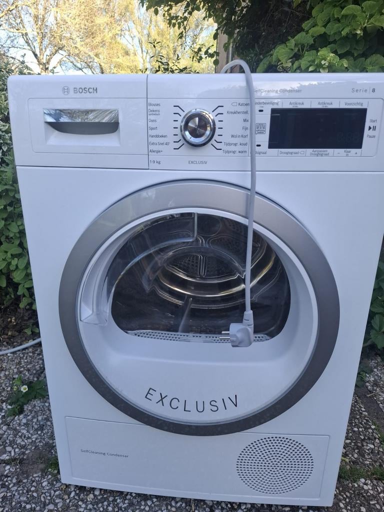 Bosch exclusiv warmtepompdroger 9kg, Ophalen, Gebruikt, Minder dan 85 cm, 8 tot 10 kg
