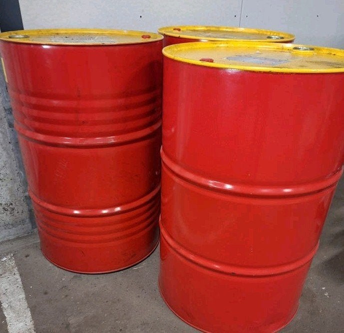 Olie vaten 200 liter 3 stuks, Ophalen, Gebruikt