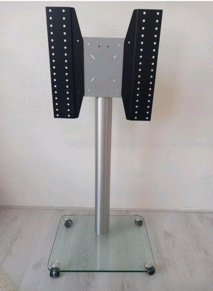 Spectral verrijdbaar tv standaard met gehard glas/alluminium, Ophalen