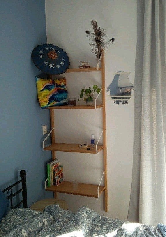IKEA SVALNÄS wandrek bamboe met planken, Ophalen, Gebruikt