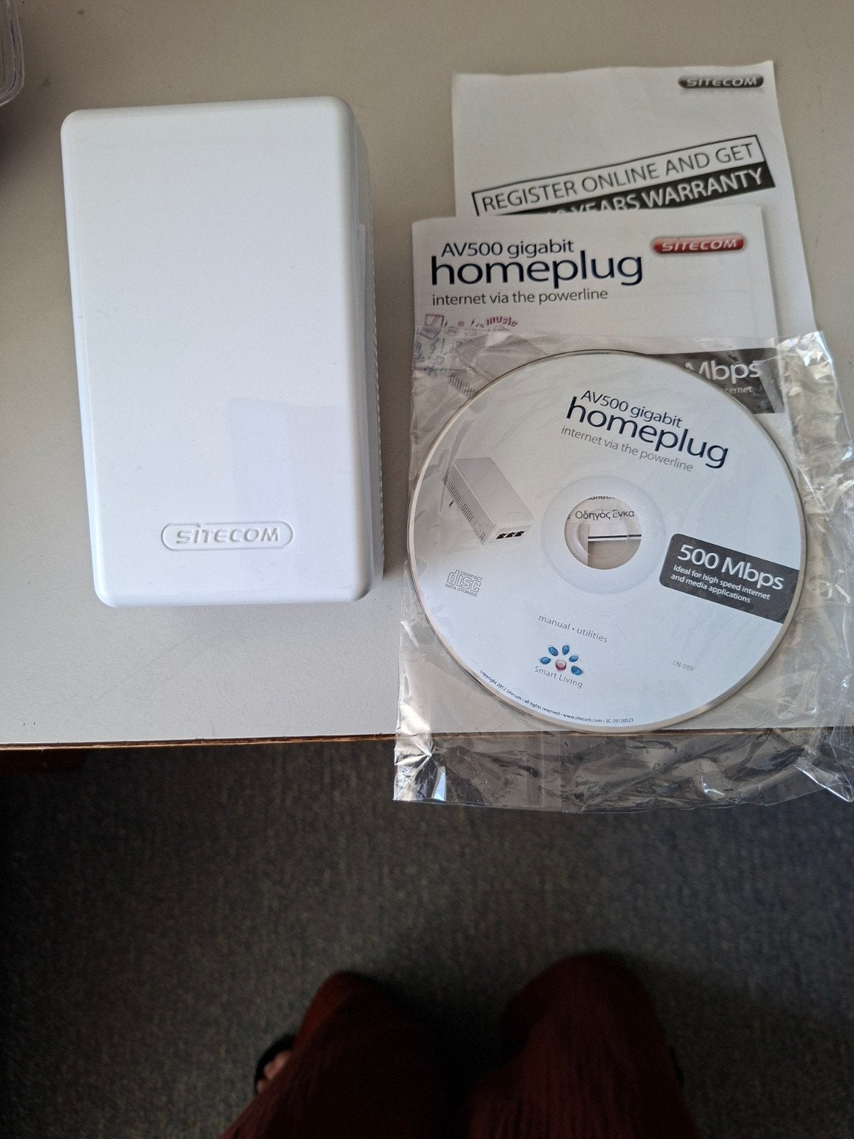 Sitecom AV500 Gigabit Homeplug Plus Switch, Ophalen of Verzenden, Zo goed als nieuw, Router, Sitecom