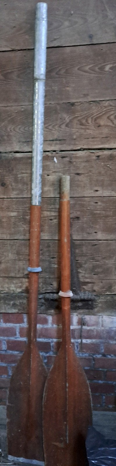 Set van 2 houten peddels voor boot of decoratie, Ophalen, Gebruikt, Enkelbladige peddel