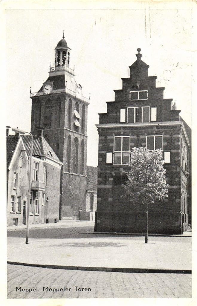 Meppel. Meppeler Toren - 1960 gelopen, Ophalen of Verzenden, 1960 tot 1980, Gelopen, Drenthe