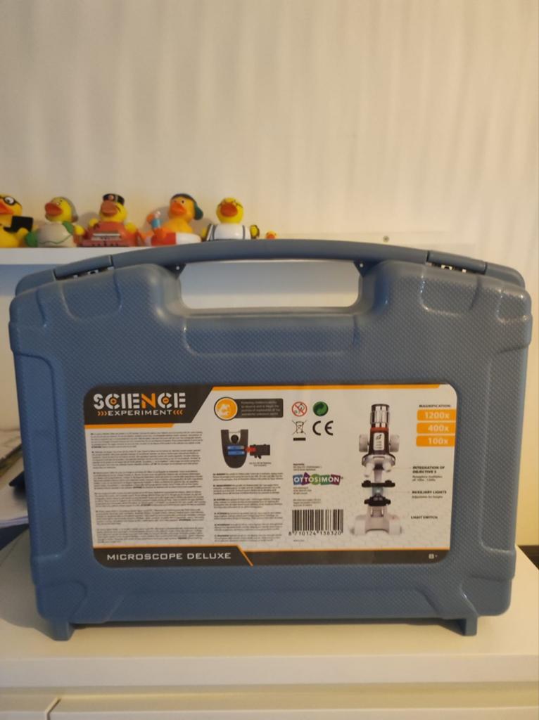 Microscope Deluxe Science Experiment Set 1200x, Audio, Tv en Foto, Optische apparatuur | Microscopen, Ophalen of Verzenden, Zo goed als nieuw