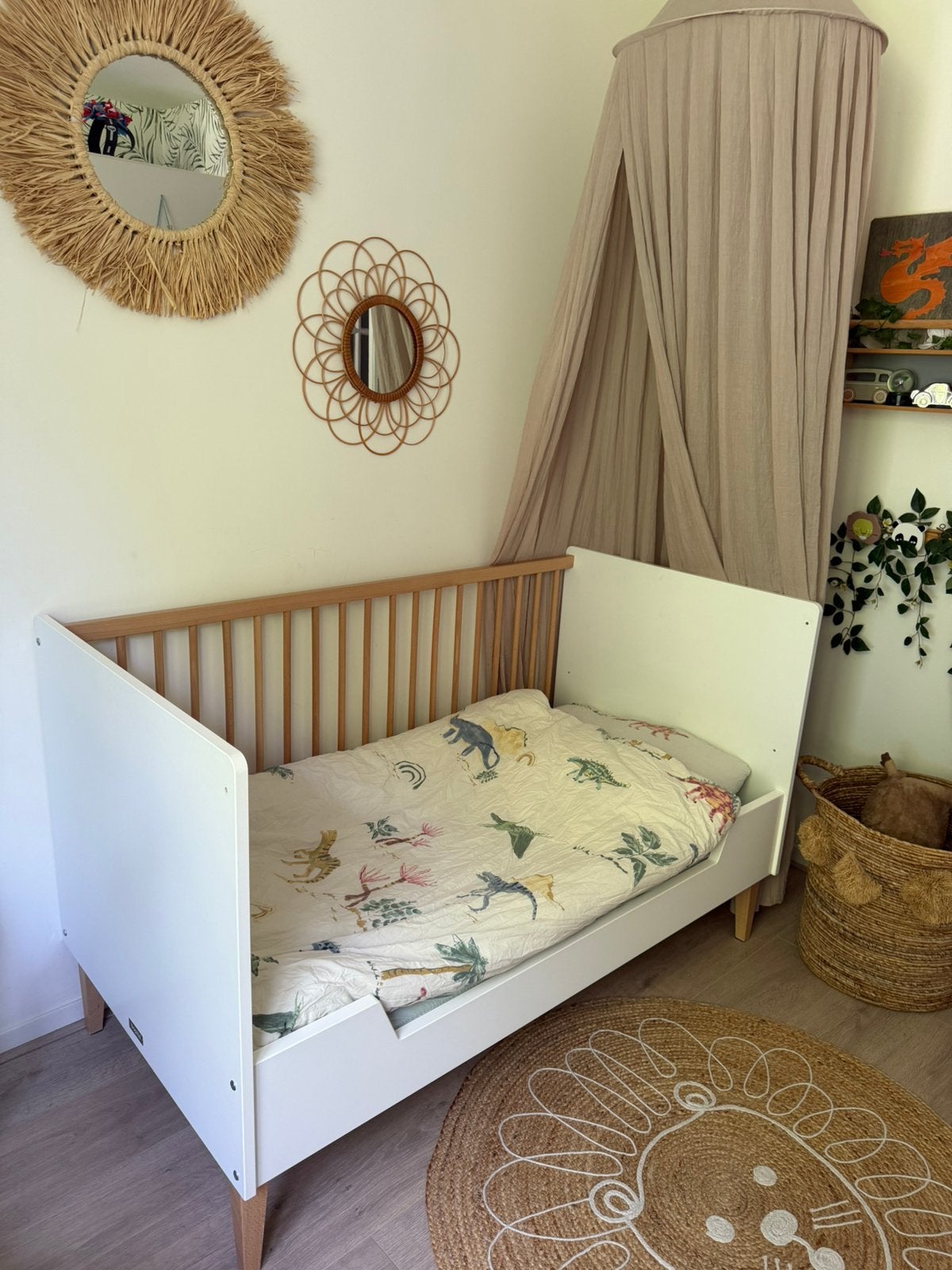 Baby/Peuterbed Bopita 70x140cm, Ophalen, Zo goed als nieuw, 140 tot 160 cm, 70 tot 85 cm
