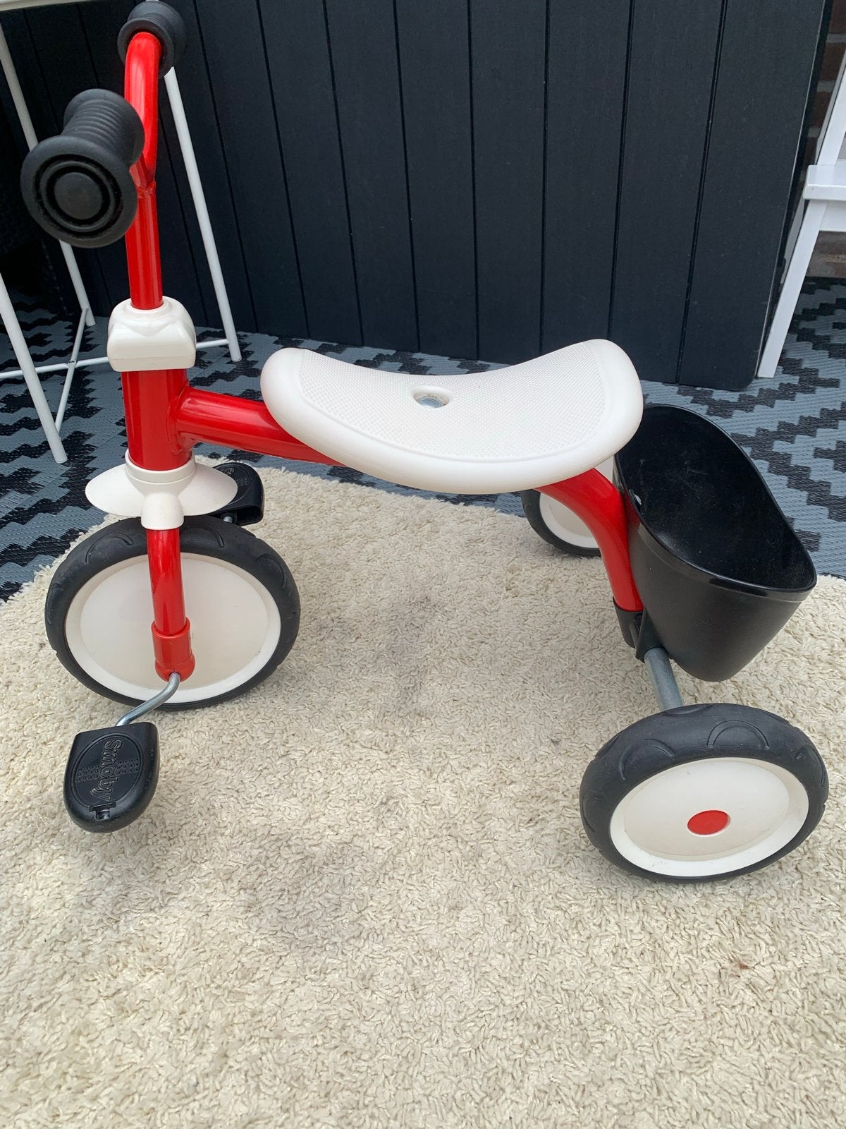 Smoby driewieler - Rood/Wit, Fietsen en Brommers, Fietsen | Driewielers, Ophalen of Verzenden, Gebruikt