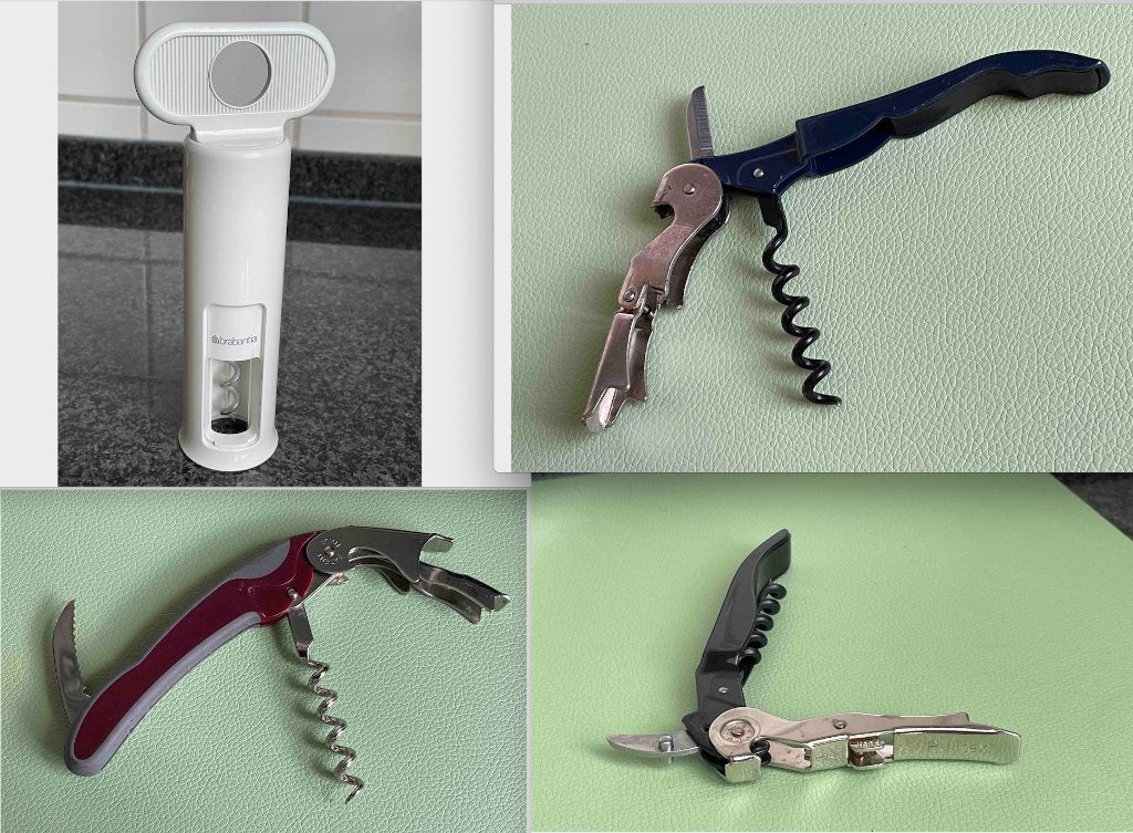 Diverse soorten kurkentrekker flesopener, Overige typen, Ophalen of Verzenden, Zo goed als nieuw, Metaal