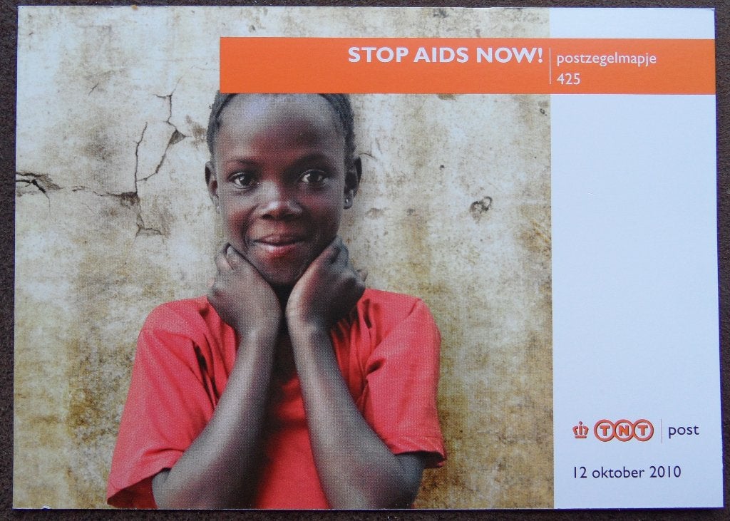 Postzegelmapje 425 – Stop Aids Now!  B, Ophalen of Verzenden, Postfris