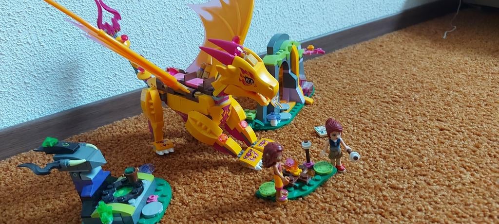 Lego Elves 41175: Vuur Draak Lavaria's Vuurhol, Ophalen, Overige thema's, Lego, Zo goed als nieuw