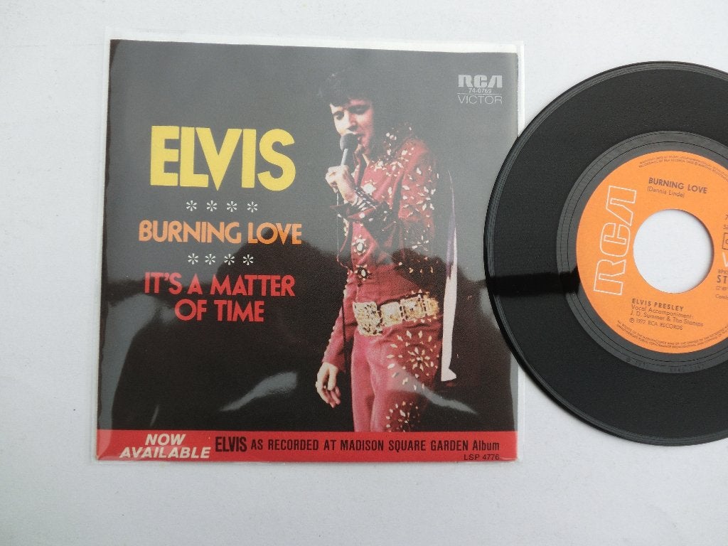 Elvis Presley  Burning love, 7 inch, Single, Ophalen of Verzenden, Zo goed als nieuw