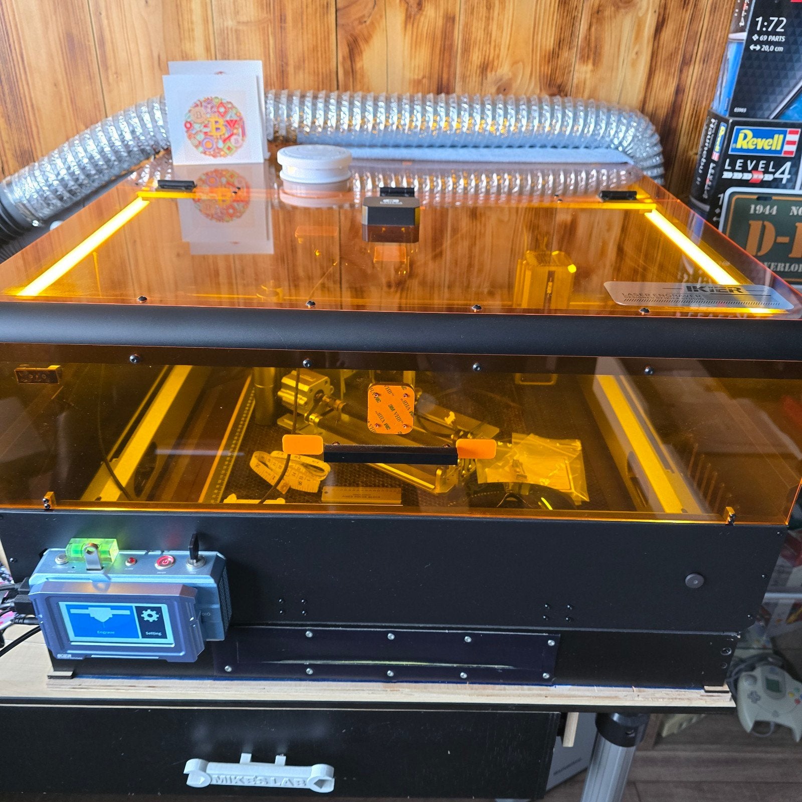 iKier K1 Pro Max 24/48W lasergraveer, Hobby en Vrije tijd, Overige Hobby en Vrije tijd, Ophalen, Zo goed als nieuw