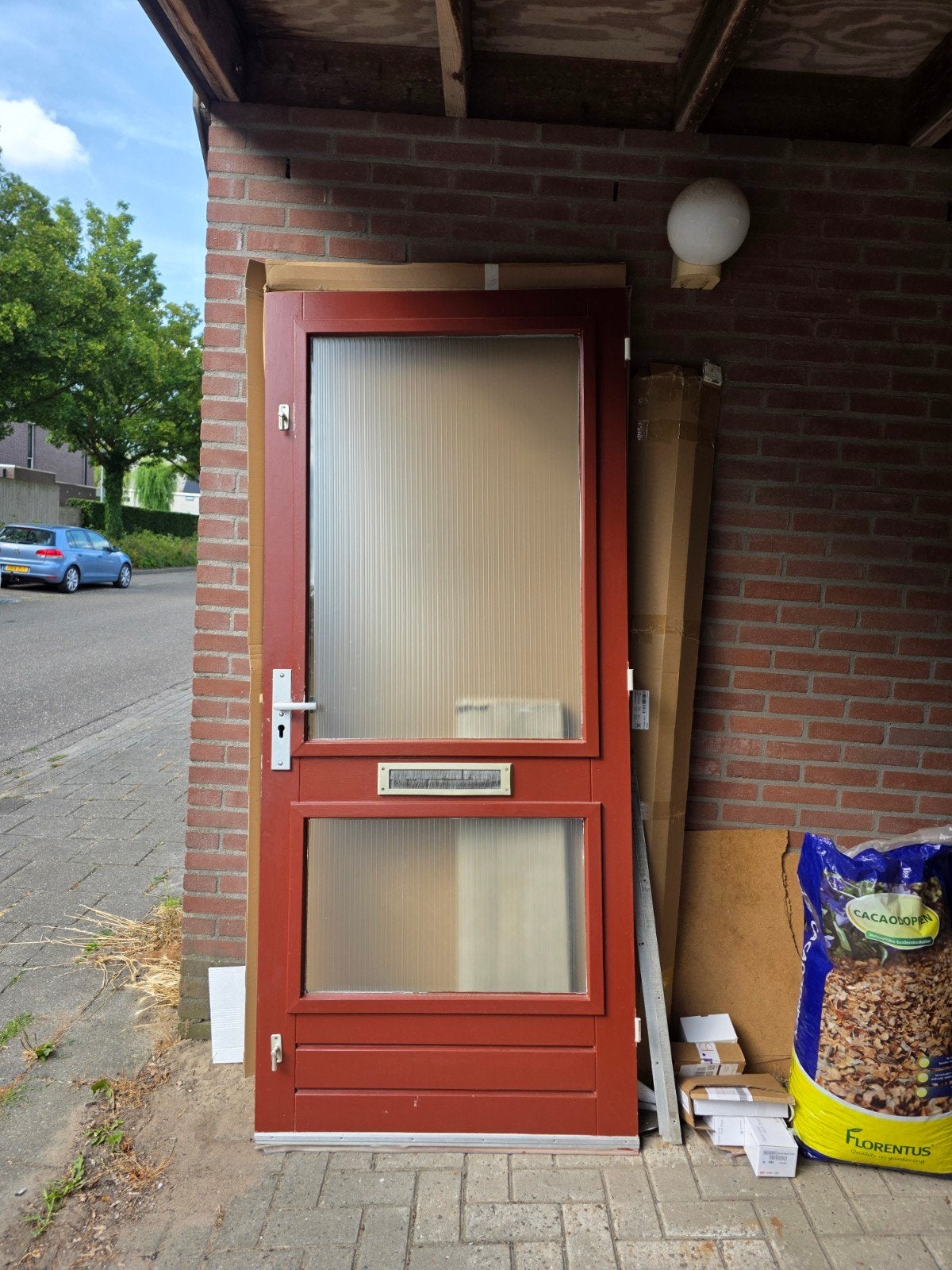 Massieve houten voordeur - GRATIS, Doe-het-zelf en Verbouw, Deuren en Horren, Ophalen