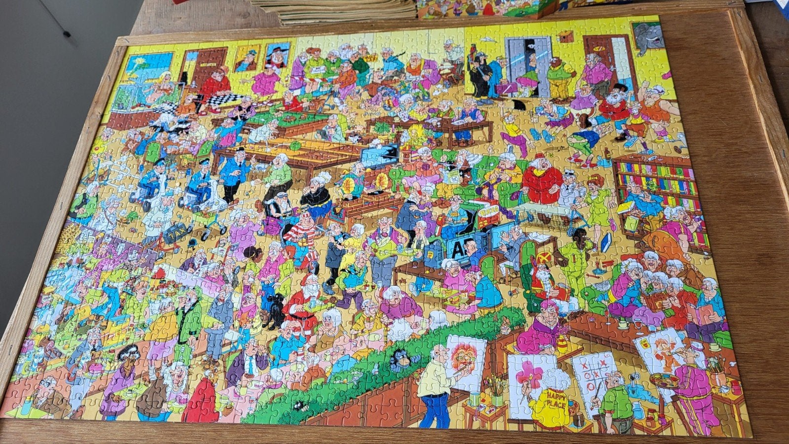 Jan van Haasteren puzzel 1000 st. Bejaardentehuis ompleet, Ophalen of Verzenden