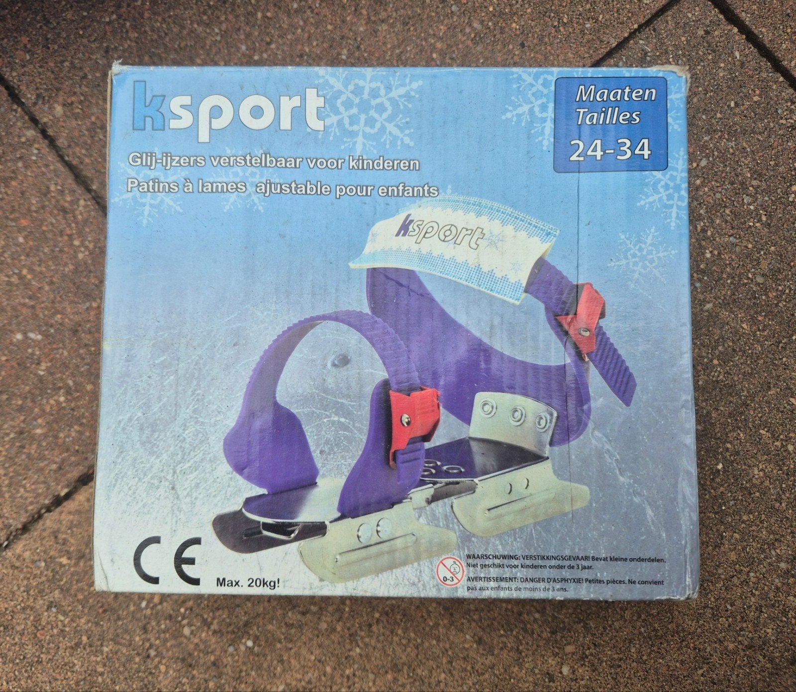 Ksport verstelbare glij-ijzers voor kinderen, maat 24-34, Sport en Fitness, Ophalen of Verzenden, Gebruikt, Overige typen
