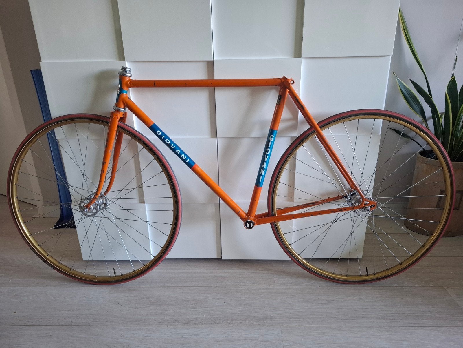 Vintage Giovani Campagnolo racefiets frame Zeus balhoofd., Overige merken, Gebruikt, Ophalen of Verzenden, 53 tot 57 cm