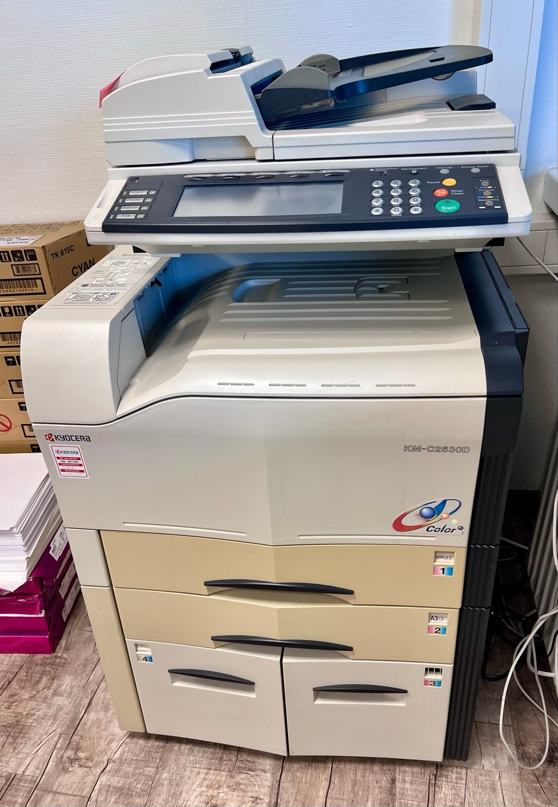 Kyocera KM-C2630D All-in-one Printer met Toners en Papier, Computers en Software, Ophalen, Gebruikt, All-in-one, Kleur printen