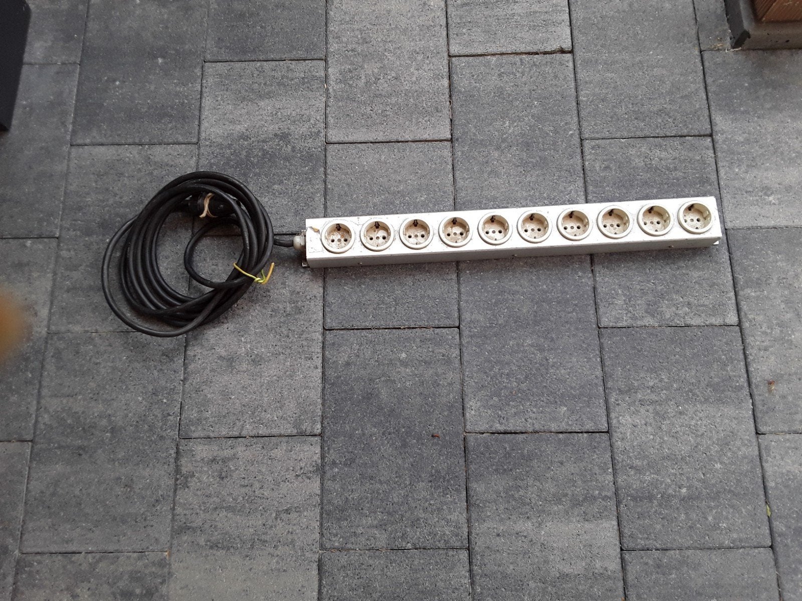 Stekkerdoos met 10 stopcontacten en lang snoer, Ophalen, Gebruikt, Stopcontact