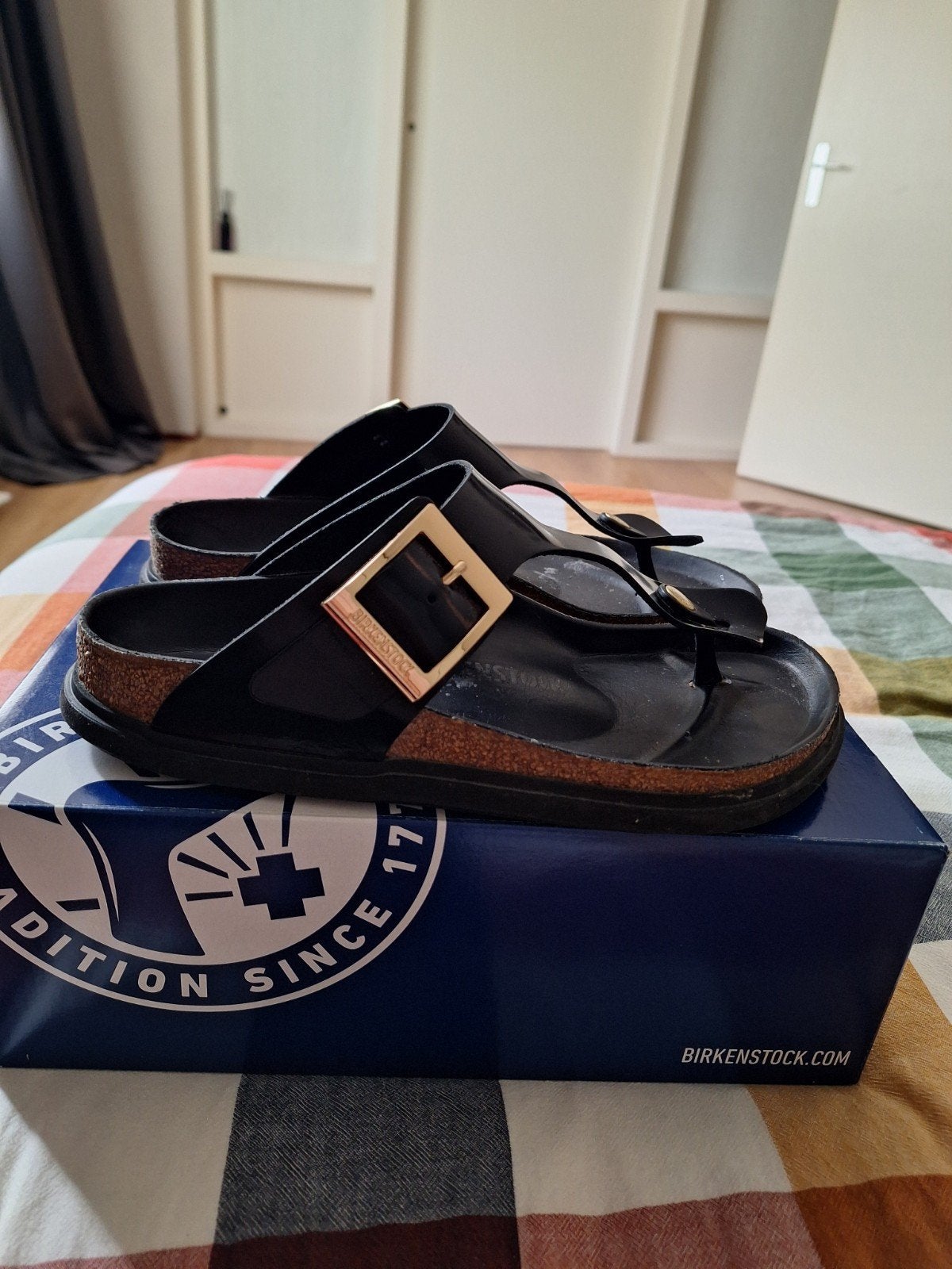 Birkenstock  slippers, Ophalen of Verzenden, Zo goed als nieuw, Zwart