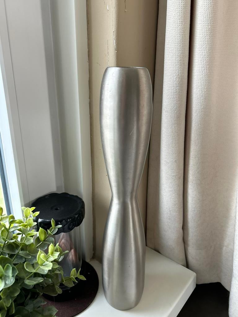 Parlane vaas met chrome look, Huis en Inrichting, Ophalen of Verzenden, Zo goed als nieuw
