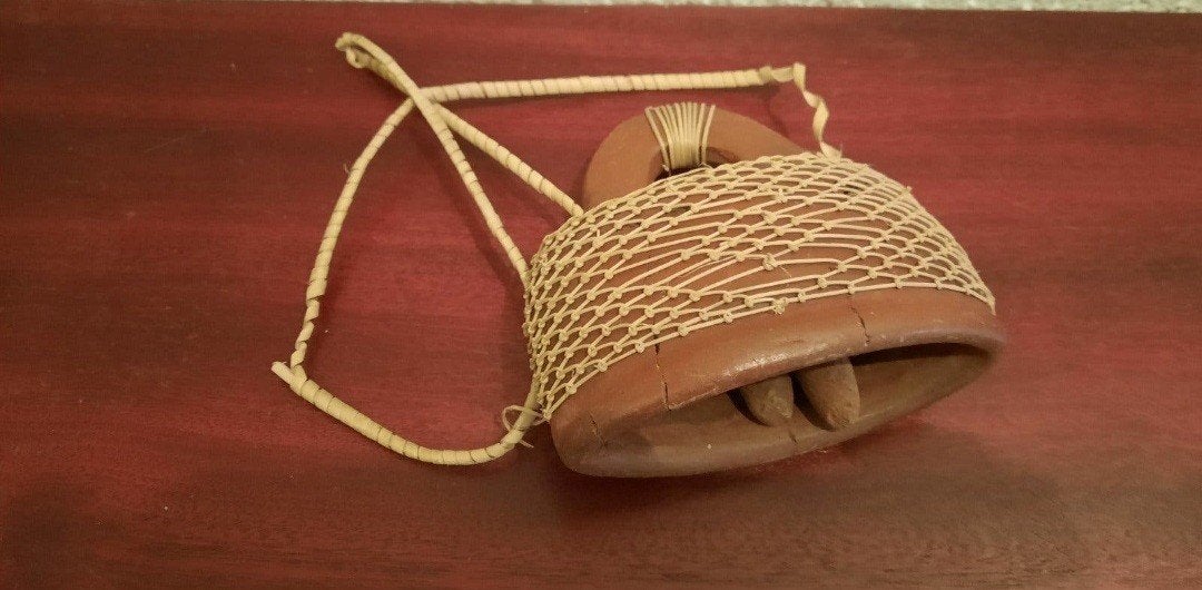 Antieke Koebel met Vlechtwerk - Uniek Decoratiestuk, Ophalen of Verzenden