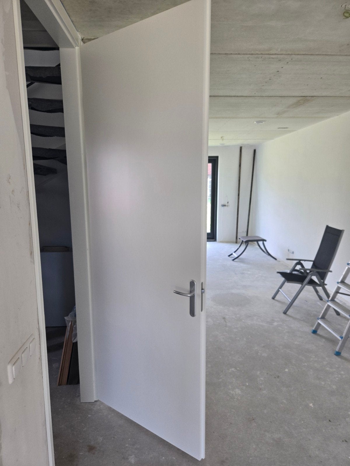 Nieuwe witte binnendeur met klink, 80 tot 100 cm, 215 cm of meer, Binnendeur, Nieuw