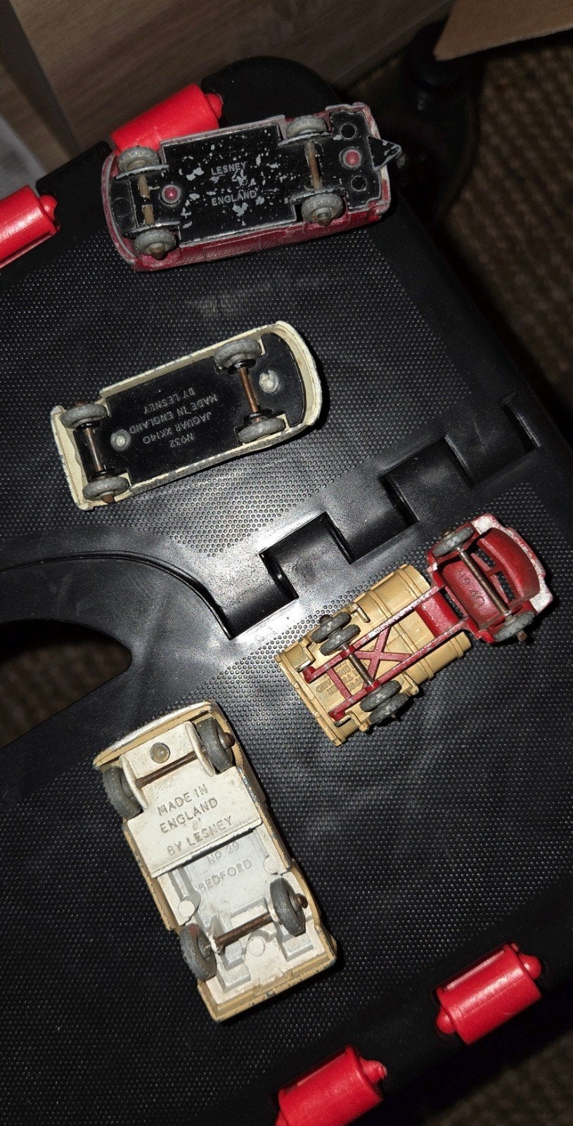 Vintage Lesney Matchbox Speelgoedauto's - 4 Stuks, Ophalen of Verzenden, Gebruikt