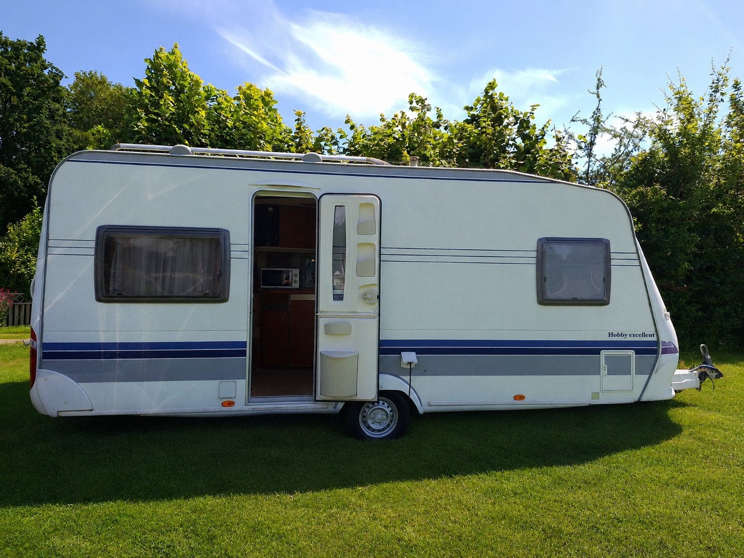 Hobby Excellent bj 2007 - compleet mover, voortent en luifel, Caravans en Kamperen, Caravans, Vast bed, Rondzit, Hobby, Tot en met 4