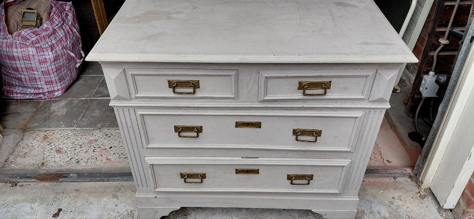 Brocante ladenkast  lxbxh 90x45.5x83cm, 3 of 4 laden, Minder dan 100 cm, 25 tot 50 cm, 50 tot 100 cm