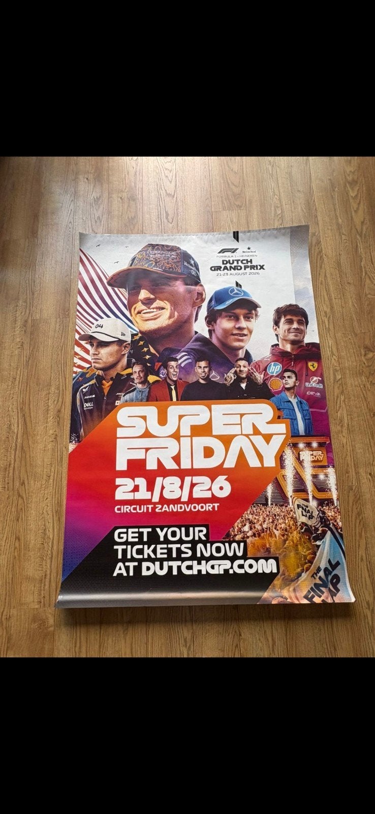 Max Verstappen Dutch Grand Prix Poster 117.5x175 cm, Deurposter of groter, Ophalen of Verzenden, Sport, Rechthoekig Staand