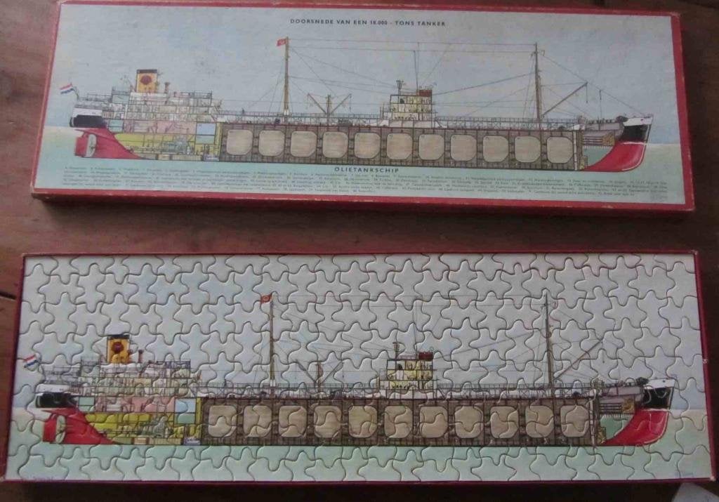 Legpuzzel van opengewerkte K-tanker van Shell Tankers, Ophalen of Verzenden, Zo goed als nieuw, Overige typen